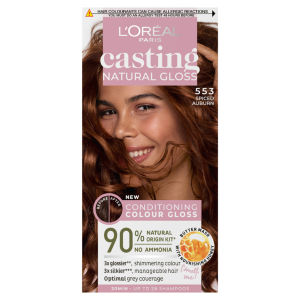 Natural Gloss 5.53 Blonde Epice: No Ammonia, glossy, lasts 32 washes, 3x glossier, 4x silkier.