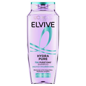 L’Oréal Paris Elvive Hydra Pure 72H Purifying Shampoo, for Oily Scalp & Dehydrated Lengths, 250ml