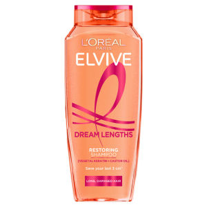 Elvive Dream Lengths Restoring Shampoo - Long Hair, Vegetal Keratin, Castor Oil, 250ml