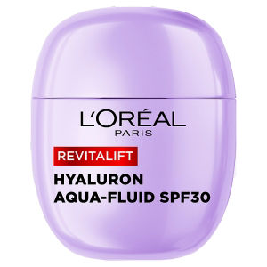 L'Oreal Paris Revitalift Filler Plumping Glass-Skin Aqua-Fluid SPF30 with Hyaluronic Acid, 40ml