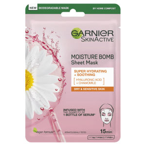 Moisture Bomb Chamomile Hydrating Face Sheet Mask Dry and Sensitive Skin 28g