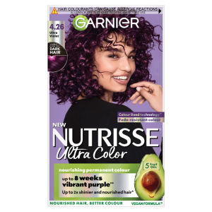 Nutrisse Ultra Color Dye, Vegan, 4.26 Ultra Violet, electrifying and bold hair appearance.