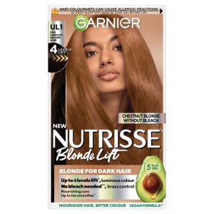 Nutrisse Blonde Lift Dye, Vegan, UL1 Chestnut Blonde Lift, rich, subtle blonde hues.