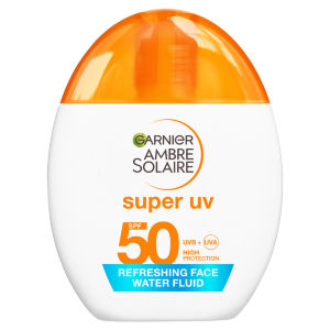 Garnier Ambre Solaire Super UV Face SPF50 Refreshing Water Sun Protection Fluid Glow? 40ml