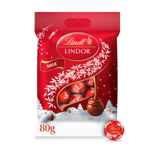 Lindor Christmas Milk Chocolate Mini Truffles Bag 80g