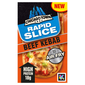 Chicago Town Rapid Slice Beef Kebab Pizza Stonebaked Crust 140g