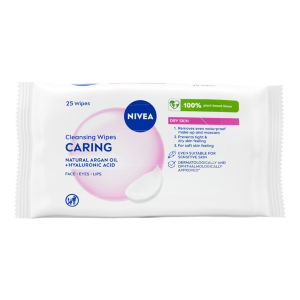 Cleansing Face Wipes Dry Skin 25 Pack