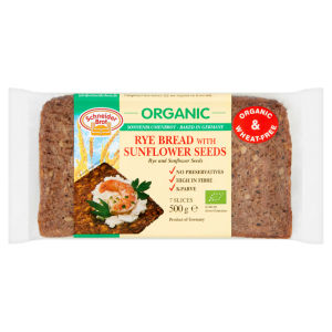 Organic Rye Bread with Sunflower Seeds 7 Slices 500g
