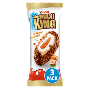 Maxi King Milk, Hazelnuts and Caramel Chilled Snack Multipack 3 x 35g (105g)