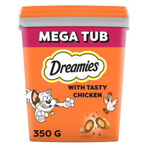 Dreamies Cat Treat Biscuits with Chicken Bulk Mega Tub