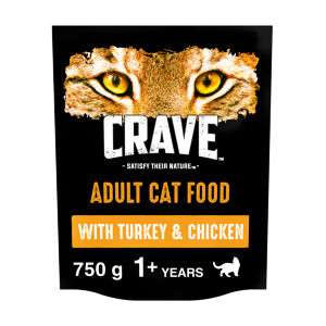 Crave Natural Grain Free Adult Complete Dry Dog Food Turkey & Chicken 