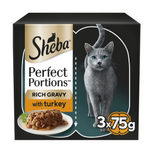 PERFECT PORTIONS™ Adult Wet Cat Food Turkey Chunks 6 x 37.5g Tray