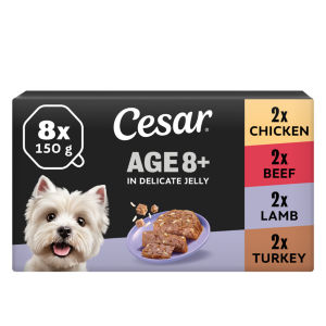 ® Senior Wet Dog Food Trays Meat in Delicate Jelly 8 x 150g