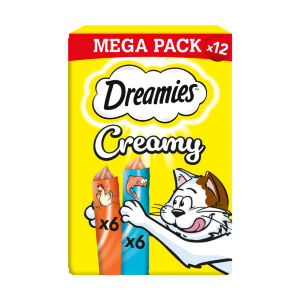 Creamy Snack Cat & Kitten Treat with Chicken & Salmon 12 x 10g