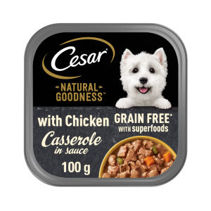 CESAR® NATURAL GOODNESS™ Grain Free Dog Food Casserole with Chicken 100g Tray