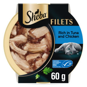 Sheba Fillets Wet Adult Cat Food with Chicken in Gravy Tray