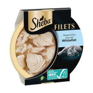 Sheba Filets Adult Wet Cat Food Tray with Chicken, Shrimp and Ocean Fish in Gravy