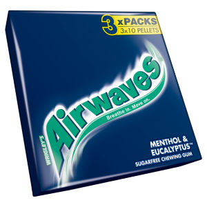 Menthol & Eucalyptus Sugar Free Chewing Gum Multipack 3 x 10 Pieces