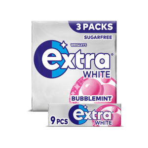 Extra White Bubblemint Sugarfree Chewing Gum Multipack 3x9 Pieces