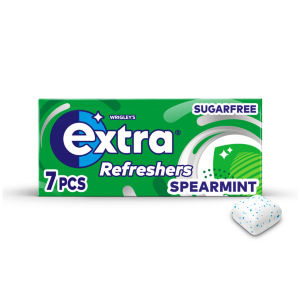 Refreshers Spearmint Sugar Free Chewing Gum Handy Box 7 Pieces