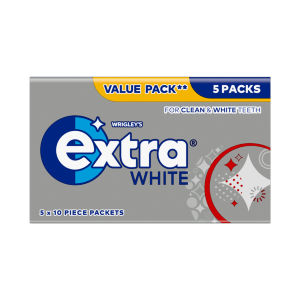 White Sugarfree Chewing Gum Multipack 5x10 Piece