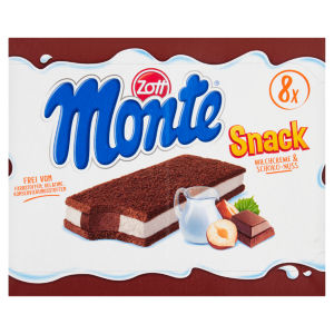 Snack Sponge Cake with a Creamy Filling of Milk, Chocolate and Hazelnuts 8 x 29g (232g)