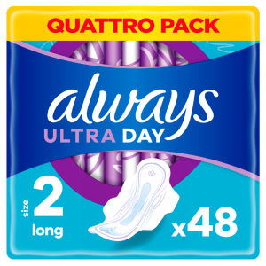 Ultra Day Sanitary Towels Long (Size 2) With Wings 48 Pads