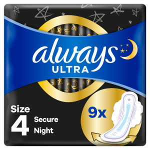 Always Ultra Secure Night With Wings Sanitary Towels (SIZE 4)
