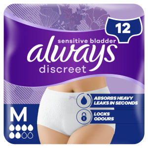 Always Discreet Incontinence Pants Normal Medium 12 Pack
