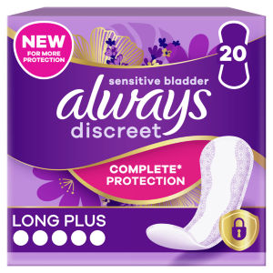 Always Discreet Incontinence Liners Long+ For Sensitive Bladder x20