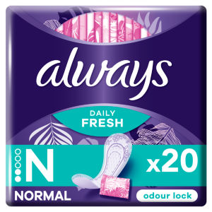 Always Dailies Singles To Go Panty Liners 20 Pack