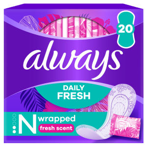 Always Dailies Folded And Wrapped Normal 20 Panty Liners