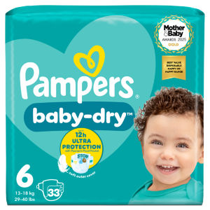 Pampers Baby-Dry Size 6 Nappies 33 Pack
