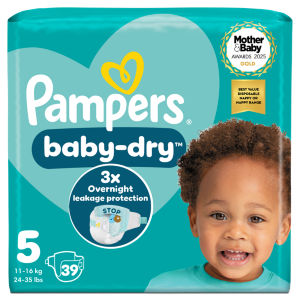 Pampers Baby Dry Size 5 Essential Pack 39 Nappies