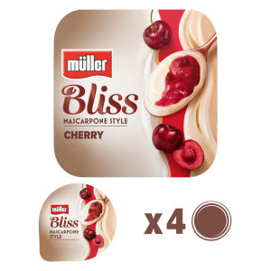Muller Bliss Mascarpone Cherry Yogurts 4 x 110g