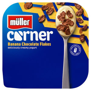 Muller Corner Banana Chocolate Flakes Yogurt 124g