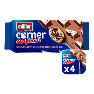 Muller Corner Originals Yogurts - Mississippi Mud Pie Inspired 4 x 124g