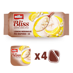 Muller Bliss Whipped Greek Style Yogurt Lemon Meringue Pie 4 x 100g