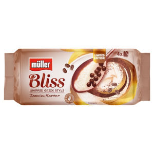 Bliss Limited Edition Tiramisu Flavour Whipped Greek Style 400g (4 x 100g)