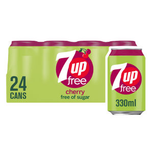 7UP Zero Sugar Free Cherry Cans 24 x 330ml