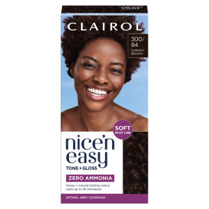 CLAIROL NICE'N EASY TONE+GLOSS SEMI PERMANENT HAIR DYE - 300/84 DARKEST BROWN