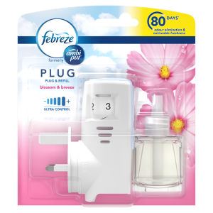 Ambi Pur Air Freshener Blossom Plug In Reusable Unit & 1 refill