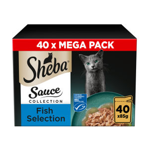 Sauce Collection Adult Cat Food Pouch Fish Selection 40 x 85g