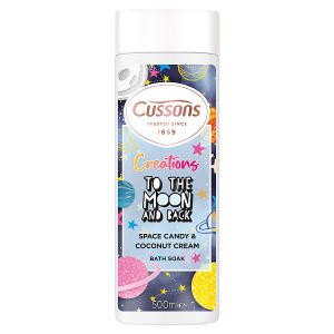 CUSSONS CREATIONS BATH SOAK TO THE MOON AND BACK SPACE CANDY & COCONUT CREAM 500ML