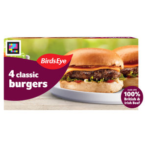 Birds Eye Classic 4 Beef Burgers with Onion