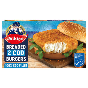 2 Breaded Cod Fish Burgers 227g
