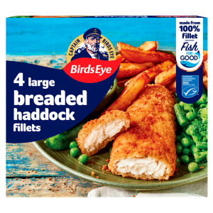 4 Breaded Haddock Fish Fillets 440g