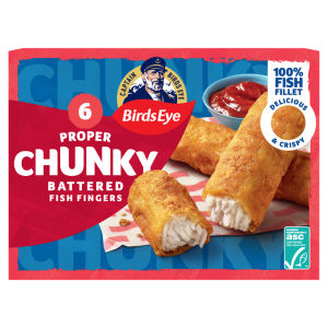 Birds Eye 6 Crispy Battered Fish Fingers Extra Large 360G