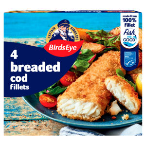Birds Eye Breaded Cod Fillets x4 400g