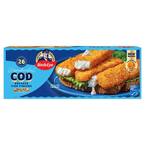 Birds Eye 26 x Breaded Cod Fish Fingers 780g